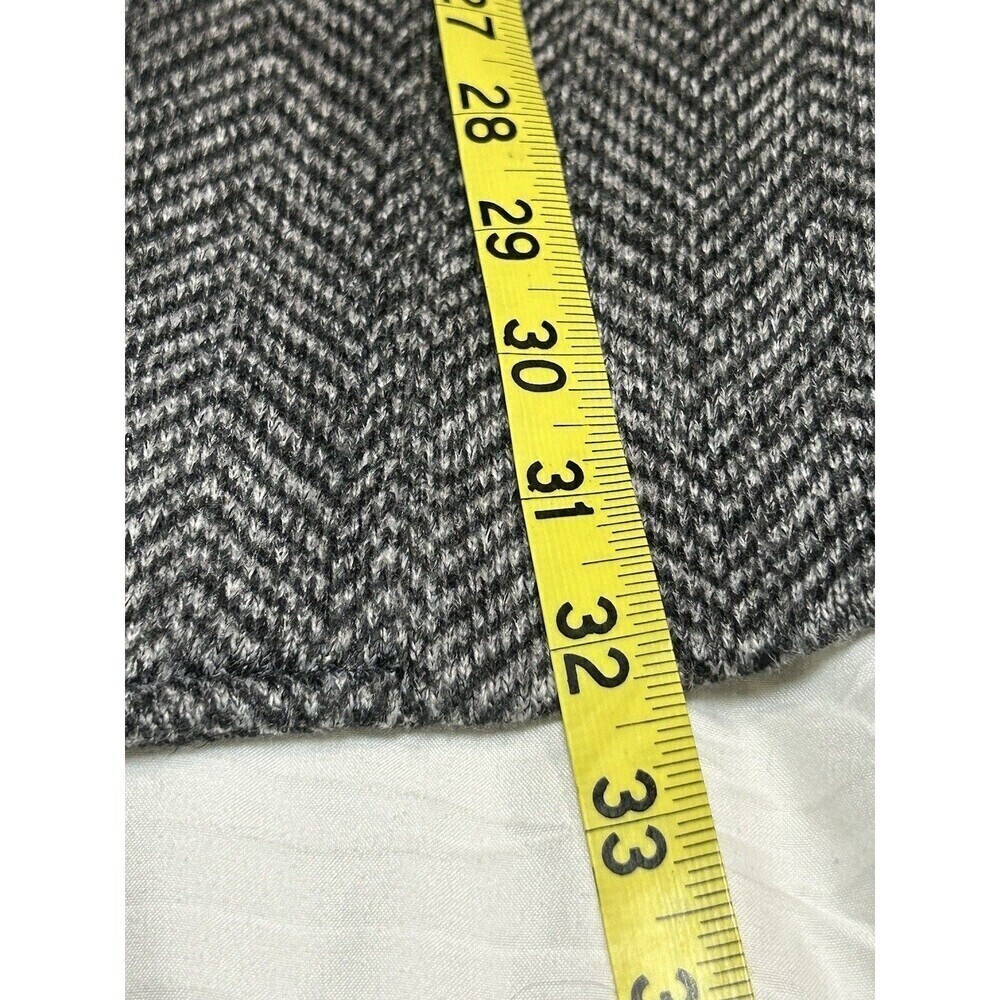 BANANA REPUBLIC Asymmetrical Houndstooth Charcoal Women’s Jacket Medium - Picture 9 of 9